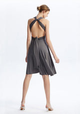 Charcoal Grey Midi Convertible Infinity Dress
