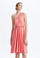 Coral Pink Midi Convertible Infinity Dress