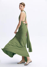 Olive Green Maxi Convertible Infinity Dress