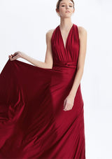Burgundy Maxi Convertible Infinity Dress - INFIWING