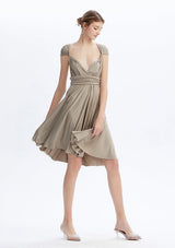 Taupe Midi Convertible Infinity Dress
