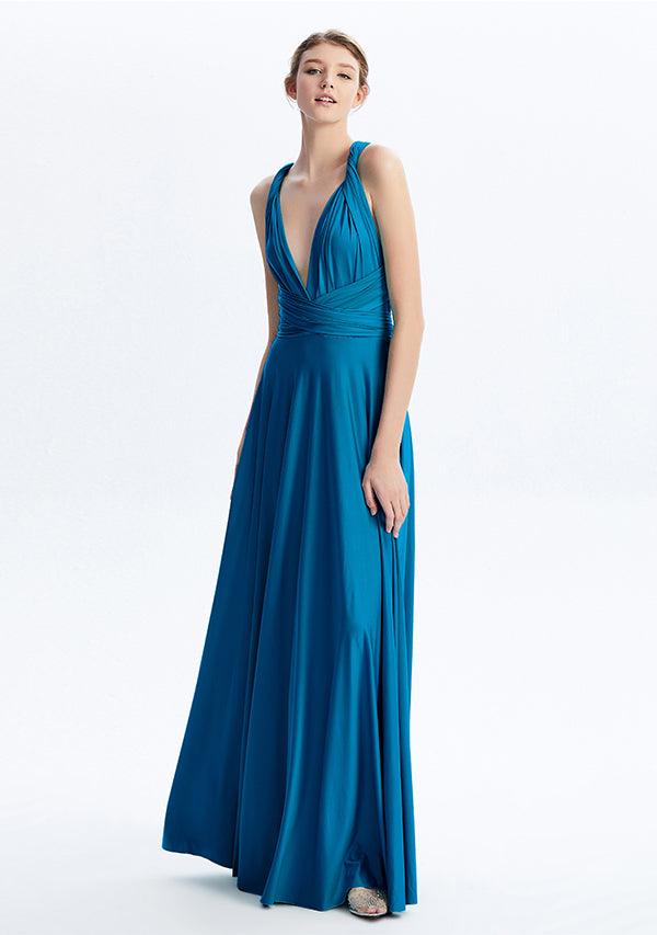 Teal Blue Maxi Convertible Infinity Dress