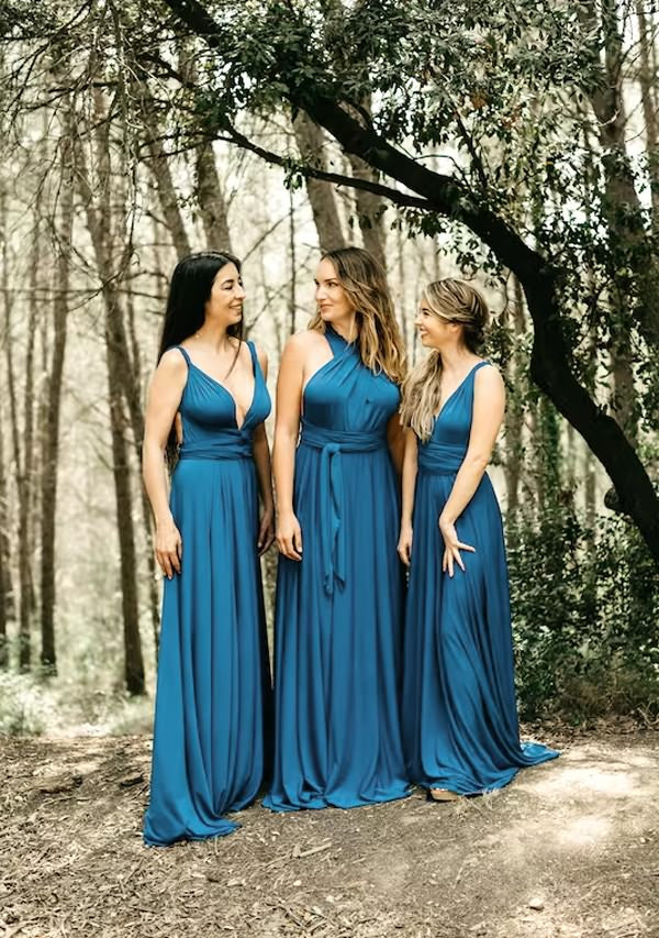 Teal Blue Multiway Infinity Dress