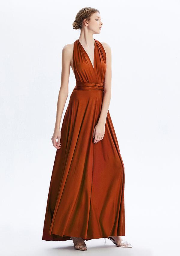 Burnt Orange Maxi Convertible Infinity Dress
