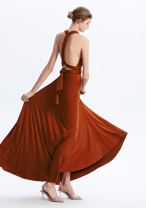 Burnt Orange Maxi Convertible Infinity Dress