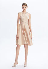 Champagne Midi Convertible Infinity Dress