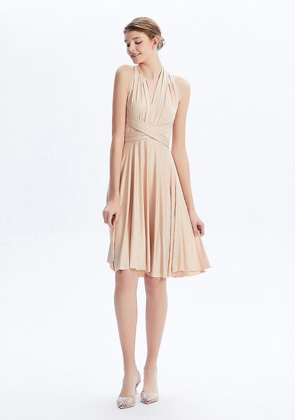 Champagne Midi Convertible Infinity Dress