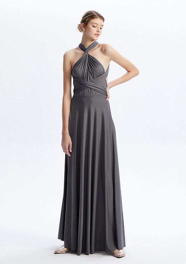 Charcoal Grey Maxi Convertible Infinity Dress