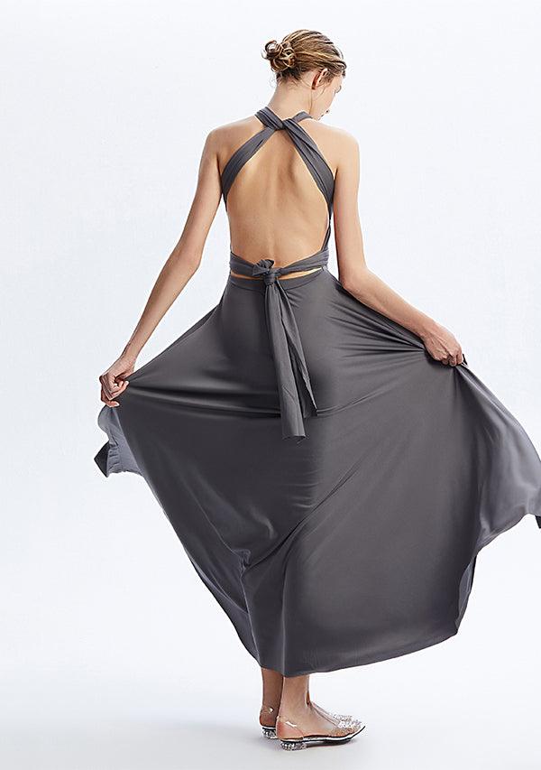 Charcoal Grey Maxi Convertible Infinity Dress