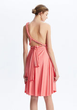 Coral Pink Midi Convertible Infinity Dress