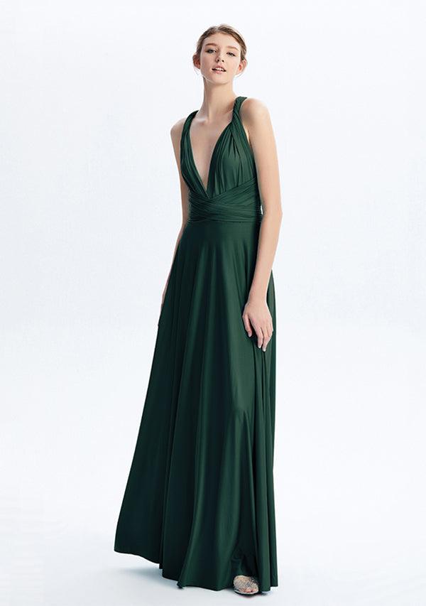 Dark Green Maxi Convertible Infinity Dress