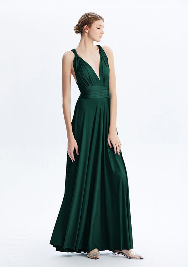 Dark Green Maxi Convertible Infinity Dress