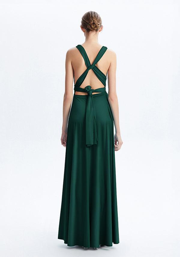 Dark Green Maxi Convertible Infinity Dress