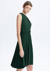 Dark Green Midi Convertible Infinity Dress