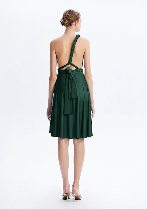 Dark Green Midi Convertible Infinity Dress