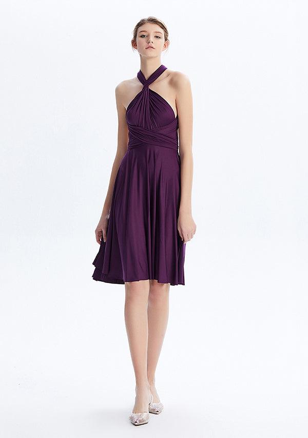 Dark Purple Midi Convertible Infinity Dress