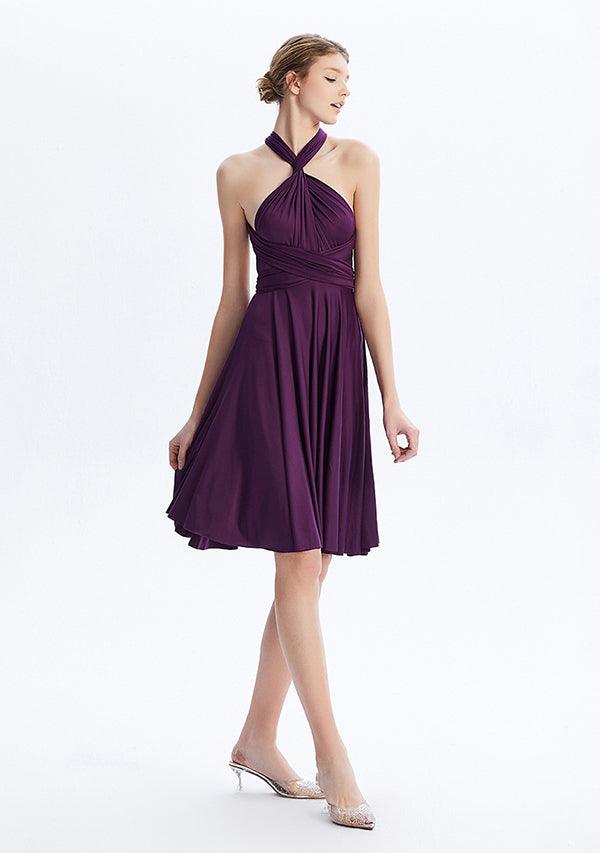 Dark Purple Midi Convertible Infinity Dress