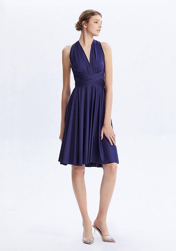 Midnight Blue Midi Convertible Infinity Dress