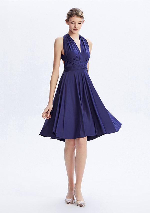 Midnight Blue Midi Convertible Infinity Dress