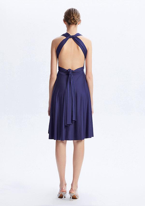 Midnight Blue Midi Convertible Infinity Dress