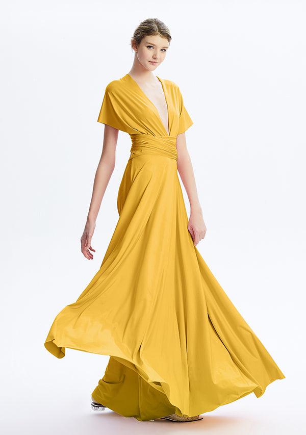 Mustard Yellow Maxi Convertible Infinity Dress