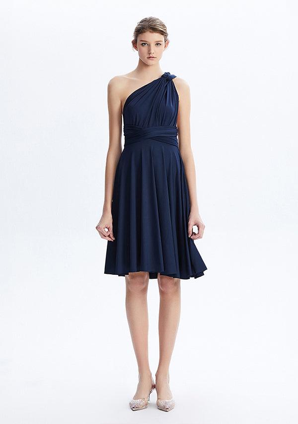 Navy Blue Midi Convertible Infinity Dress