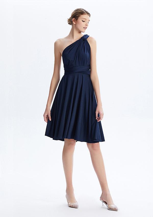 Navy Blue Midi Convertible Infinity Dress