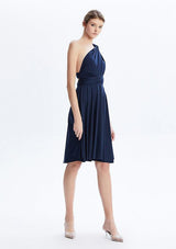 Navy Blue Midi Convertible Infinity Dress