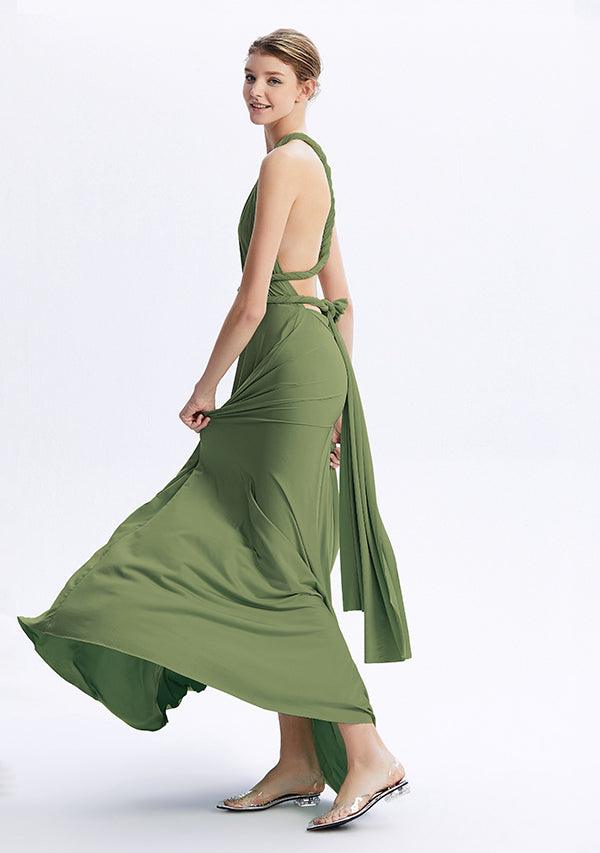 Olive Green Maxi Convertible Infinity Dress