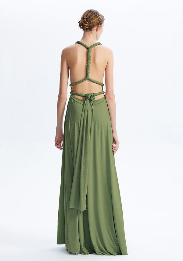 Olive Green Maxi Convertible Infinity Dress