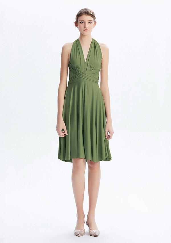 Olive Green Midi Convertible Infinity Dress