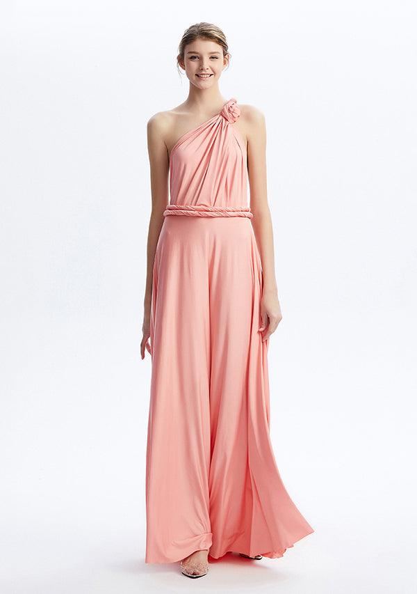 Peach Coral Maxi Convertible Infinity Dress