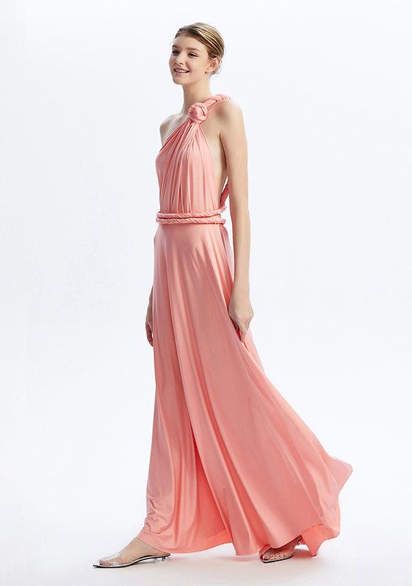 chinese dress ladies Buy Peach Coral Maxi Convertible Infinity Dress