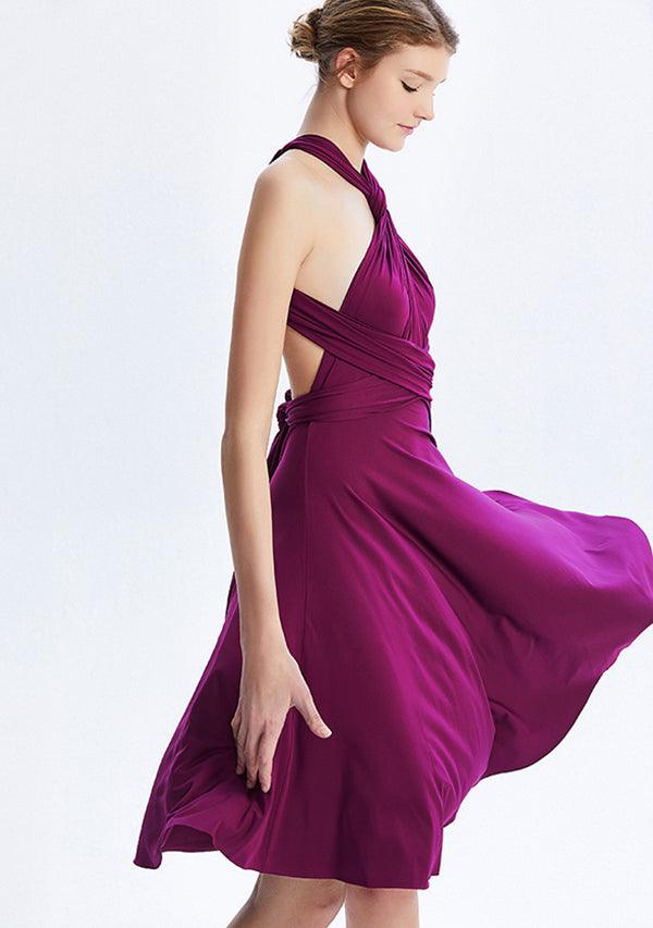 Plum Midi Convertible Infinity Dress
