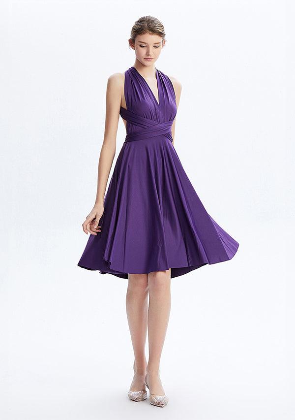 Purple Midi Convertible Infinity Dress
