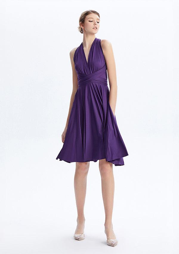 Purple Midi Convertible Infinity Dress