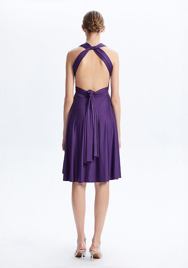 Purple Midi Convertible Infinity Dress