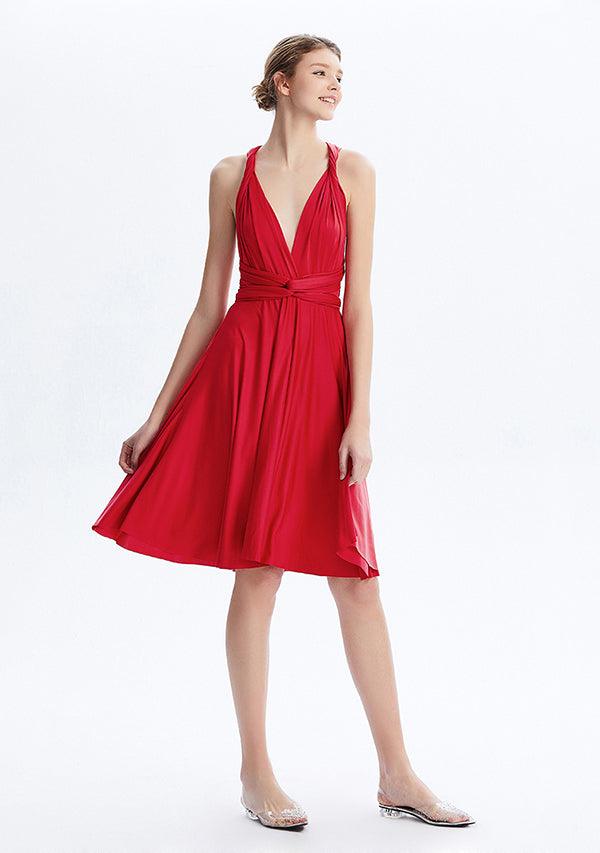 Red Midi Convertible Infinity Dress