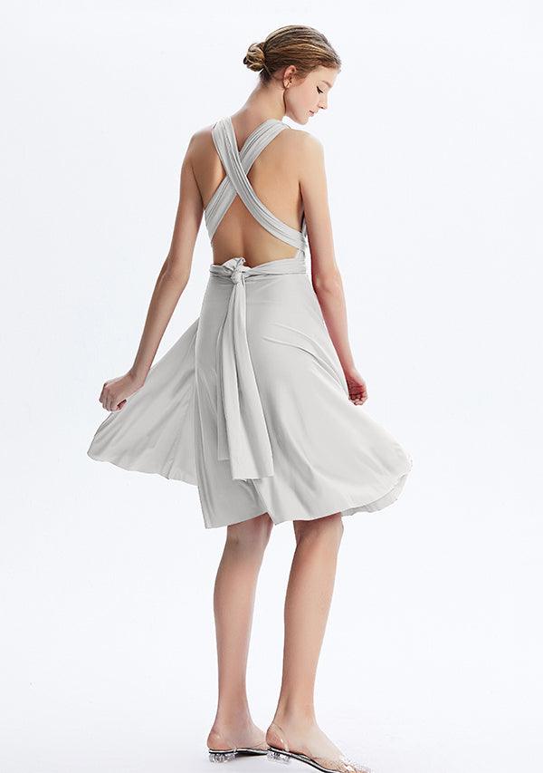 Silver Grey Midi Convertible Infinity Dress