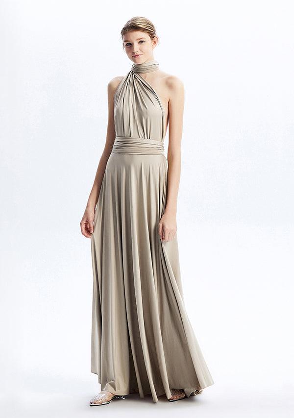 Taupe Maxi Convertible Infinity Dress