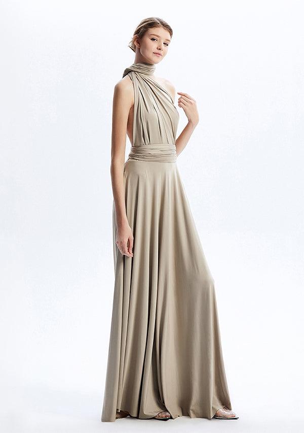 Taupe Maxi Convertible Infinity Dress