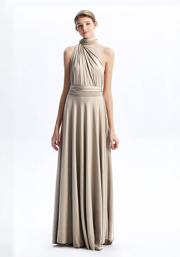 Taupe Maxi Convertible Infinity Dress