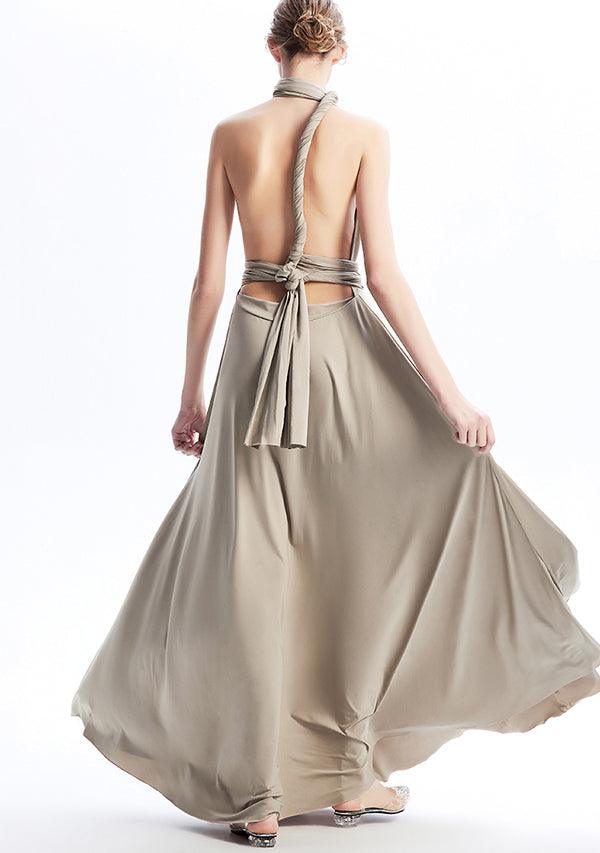 Taupe Maxi Convertible Infinity Dress