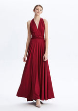 Burgundy Maxi Convertible Infinity Dress - INFIWING