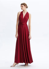 Burgundy Maxi Convertible Infinity Dress - INFIWING