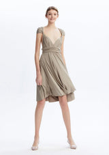 Taupe Midi Convertible Infinity Dress