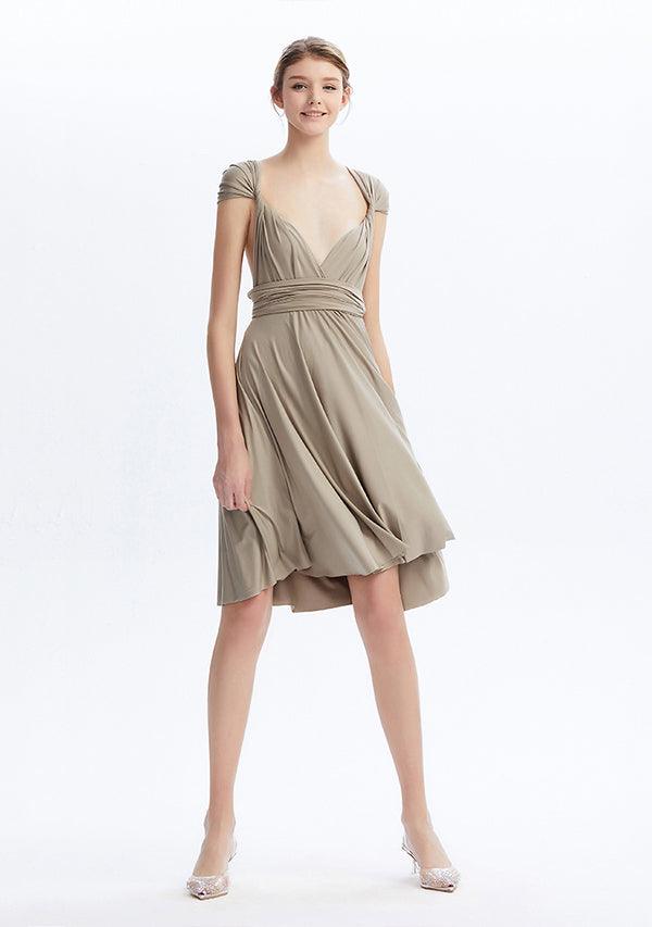 Taupe Midi Convertible Infinity Dress