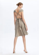 Taupe Midi Convertible Infinity Dress