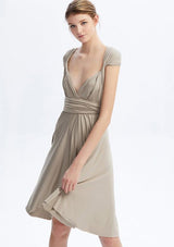 Taupe Midi Convertible Infinity Dress