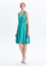 Turquoise Midi Convertible Infinity Dress